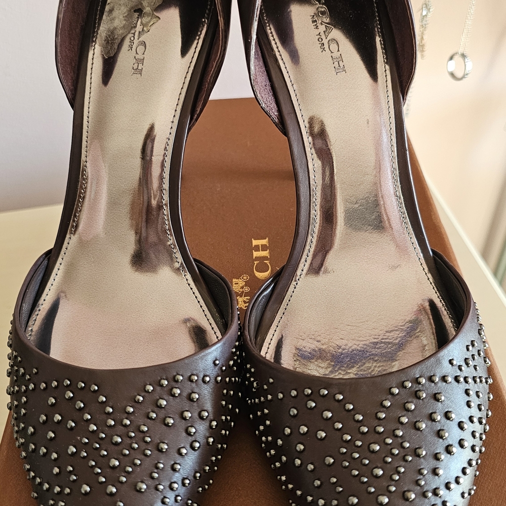 Coach Brown Studded Women's Shoes